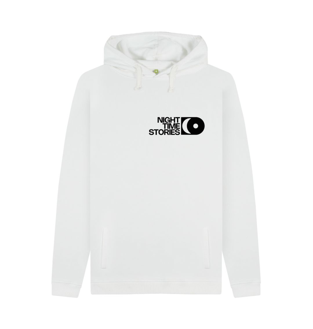 White Night Time Stories - White Small Logo Hoodie