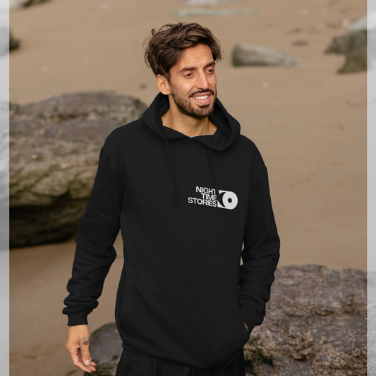 Night Time Stories - Black Small Logo Hoodie